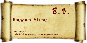 Bagyura Virág névjegykártya