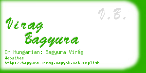 virag bagyura business card